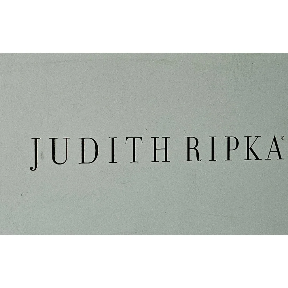 Judith‎ Ripka Sloane Pewter Rhinestone Embellished Slide Sandals A276371 Size 5M